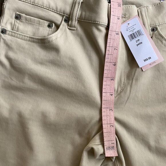 NWT Banana Republic Tan Cropped Mid-Rise Skinny Pants - Picture 8 of 13